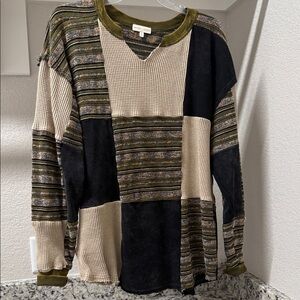 Gilded Intent Multicolor Patchwork Sweatshirt